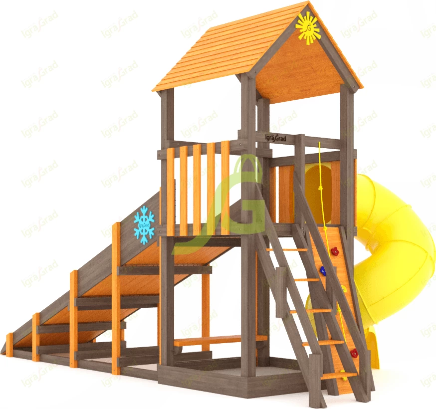 Детские площадки ИграГрад - Всесезонная площадка IgraGrad С Tower с трубой SF