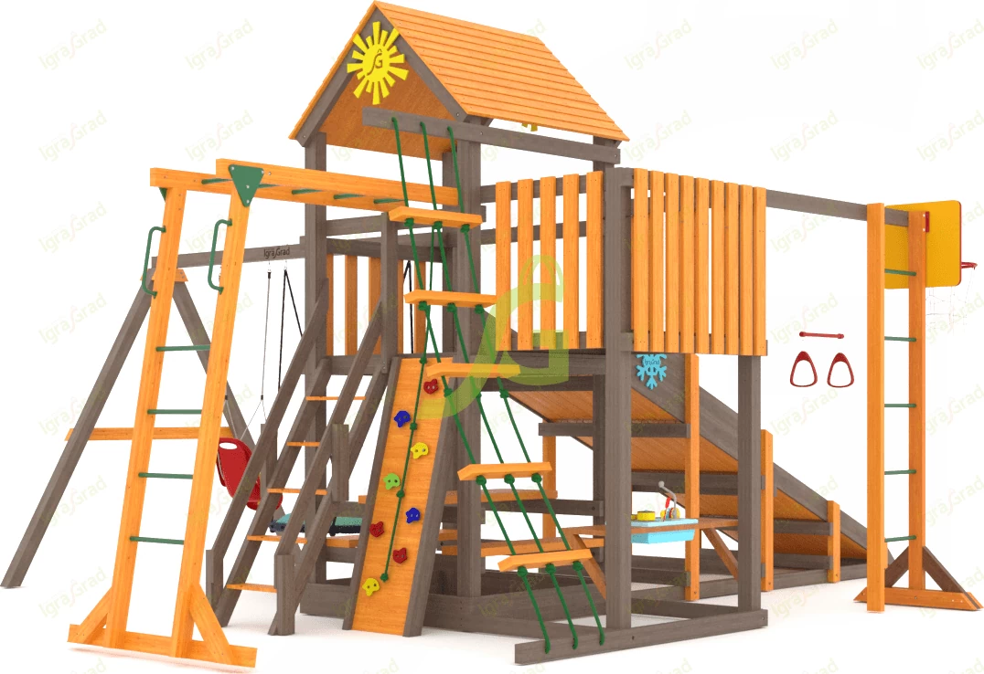 Детские площадки ИграГрад - Всесезонная площадка IgraGrad С с балконом мод.2 SF
