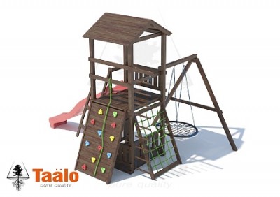 Детские игровые площадки TAALO из лиственницы - Серия А4 модель 2, детская игровая - спортивная конструкция