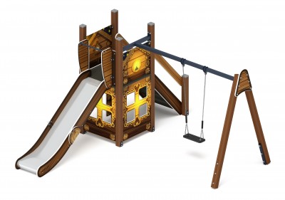 Оборудование для детских игровых комплексов - Счастливое детство (ЭКО) - ДИК 2.01.01-02 - Игровой комплекс H=1200