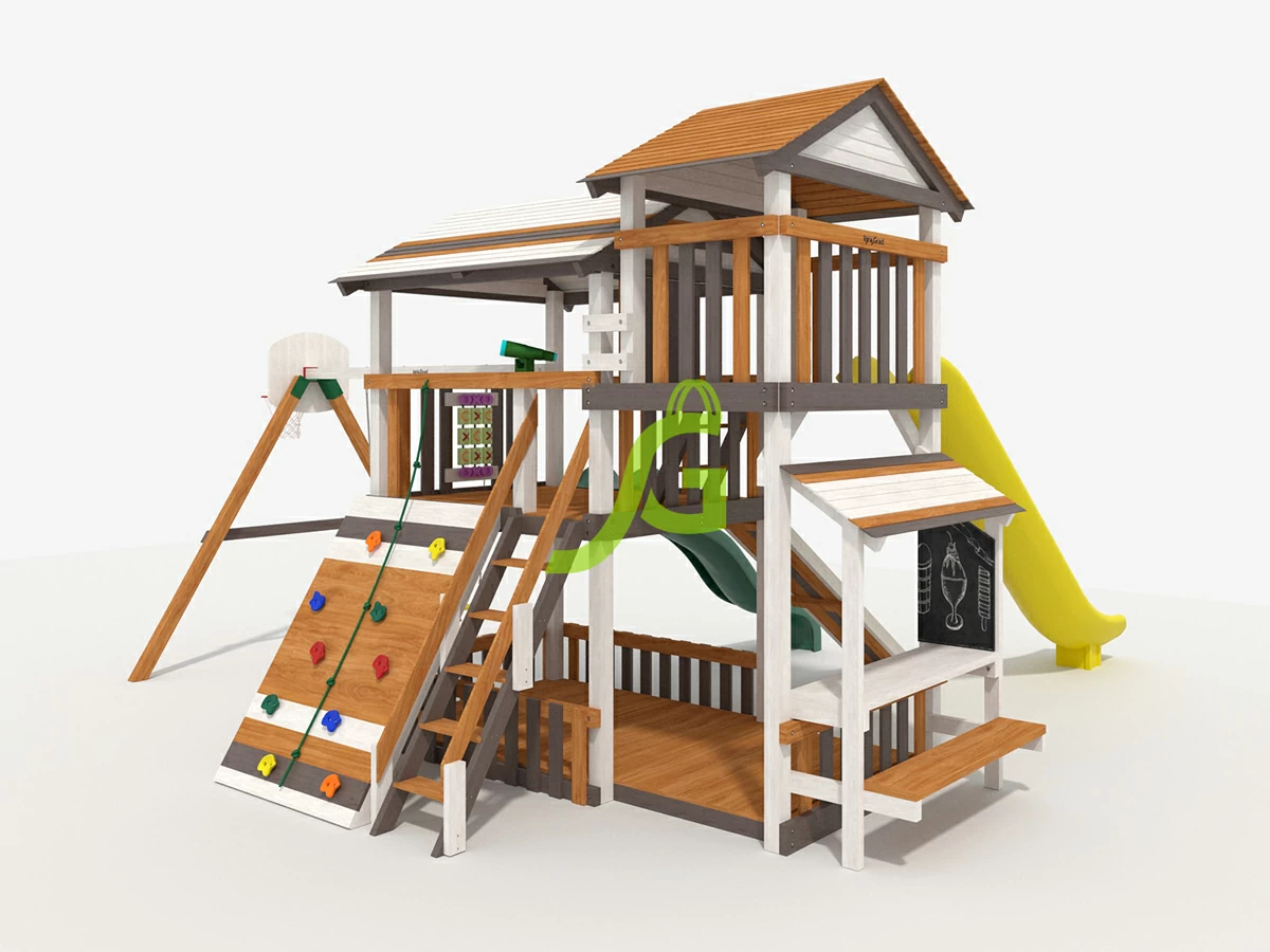 Уличные игровые комплексы для дачи - Детская площадка IgraGrad Домик 3 мод.1