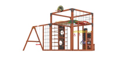 Товары - Детская площадка Савушка КУБ-6 (Махагон) с подушками