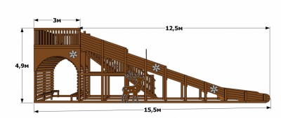 Товары - Зимняя горка Эверест + выкат 30 метров