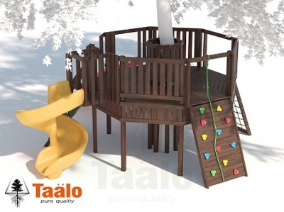 Товары - Серия G модель 1 - детская игровая конструкция платформа восьмигранник вокруг дерева (конструктор)