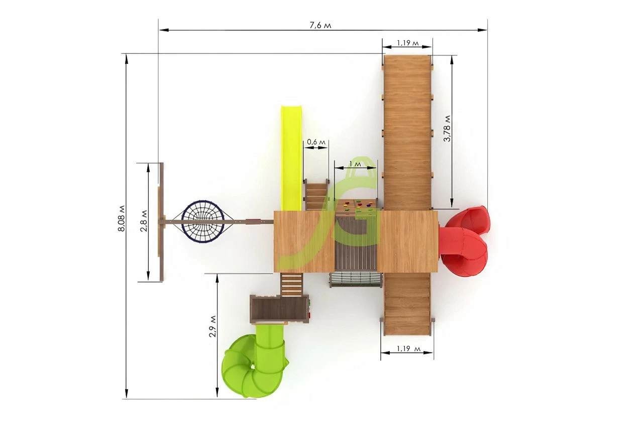 Товары - Детская площадка IgraGrad Комбо SF с двумя трубами