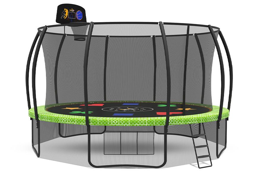 Батут с сеткой и с баскетбольным кольцом HASTTINGS 15 ft AirGame Basketball 4.6