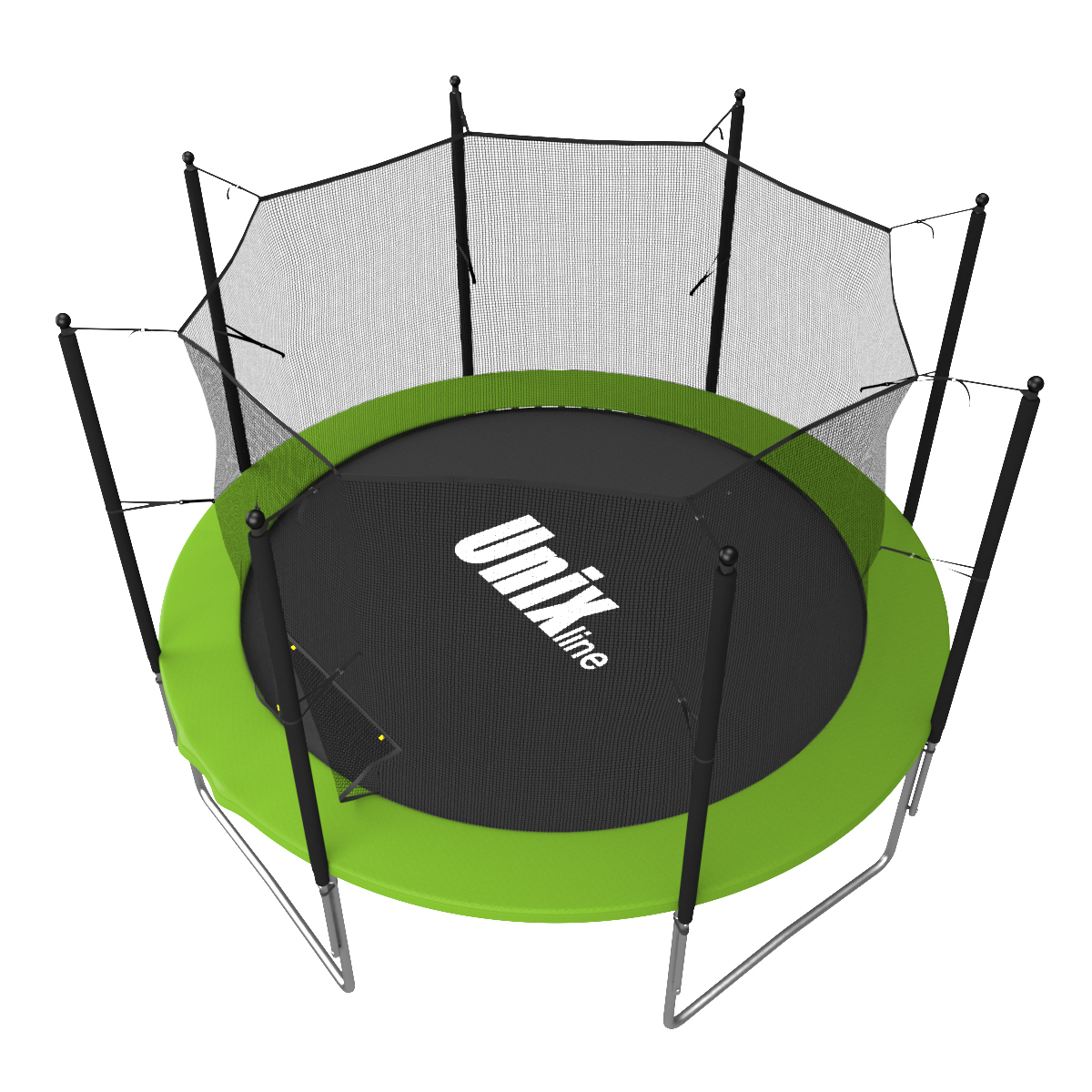 Батут с сеткой UNIX Simple 8 ft Color зеленый