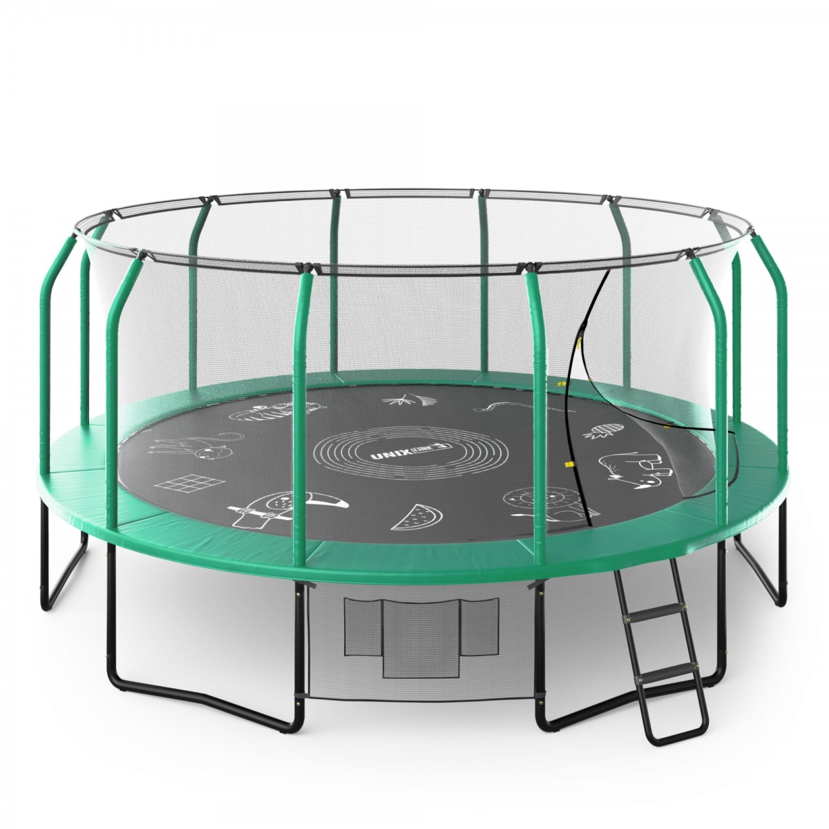 Батут UNIX Line SUPREME GAME 16 ft (green)
